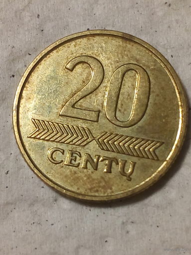 20 центов Литва 2008 год