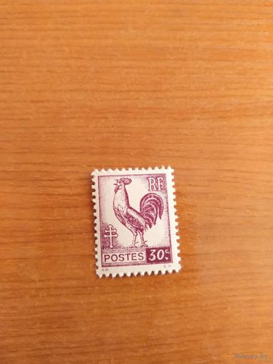 1944 Франция Гальский петух фауна чистая клей MNH** (2-15)