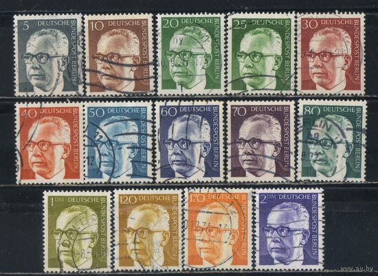 Западный Берлин 1970-1 Г.Хайнеманн бундеспрезидент Стандарт #359,361-7,369-70,393-5,432