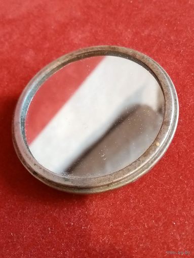 Зеркальце в косметичку СССР 6 см зеркало карболит