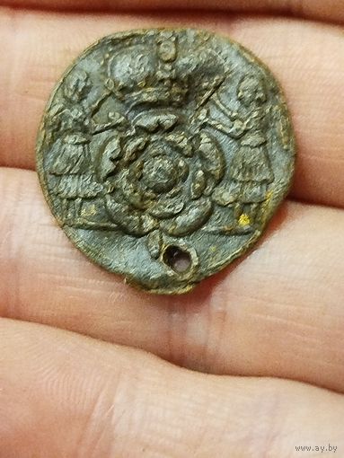 Интересный старинный,сюжетный жетон,пуговица?материал тяжелый