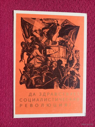 Да Здравствует Социалистическая Революция! Серышев 1966 г. Чистая. Кр1.