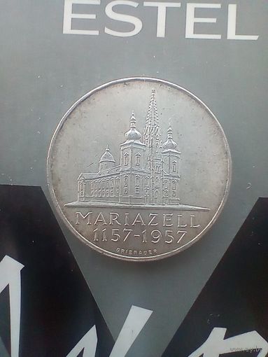 25 шиллингов 1957года 800 лет Базилике Мариацелля серебро