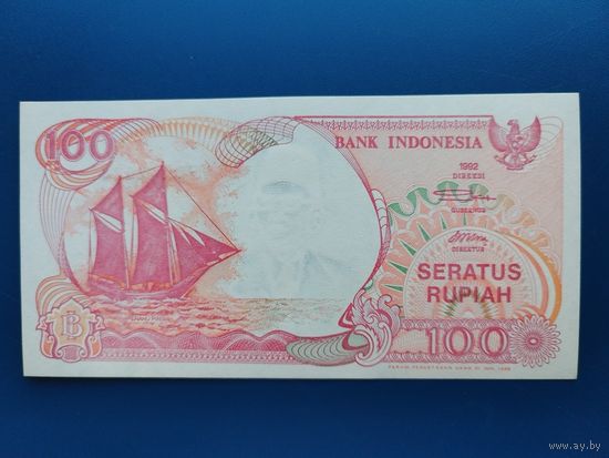 Индонезия 100 рупий 1992г unc, пресс