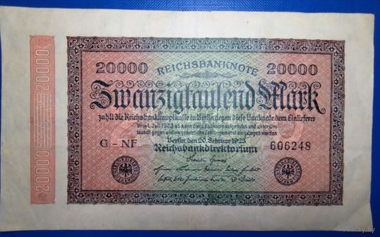 Германия 20000 марок 1923 г.