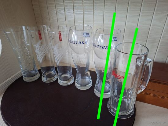 Пивные бокалы ,большие 1980-х-90х