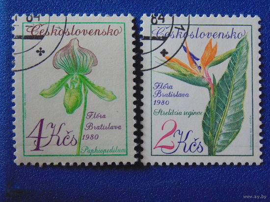 Чехословакия 1980 г. Цветы.