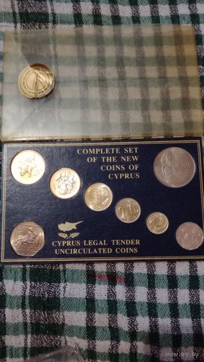 Кипр набор монет 8 штук 1976-2003 unc