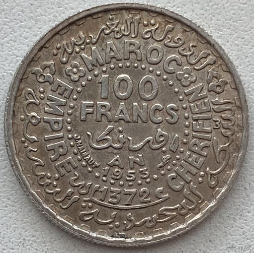 Марокко 100 франков 1953 г.
