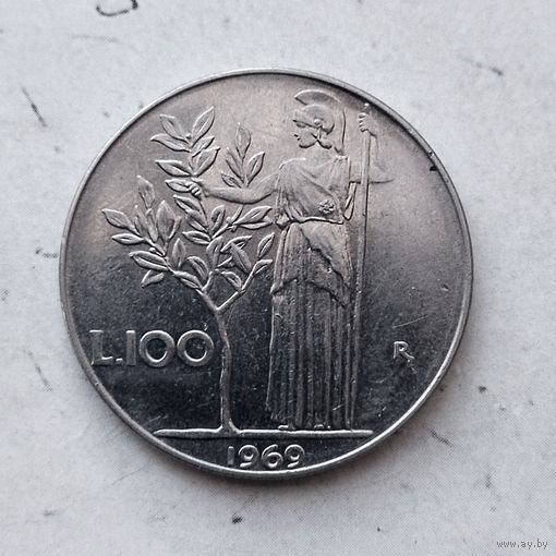 100 лир 1969 года Италия. Итальянская Республика.