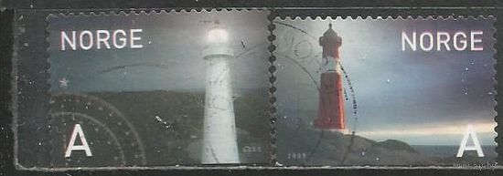 Норвегия. Маяки. 2005г. Mi#1546-47. Серия.
