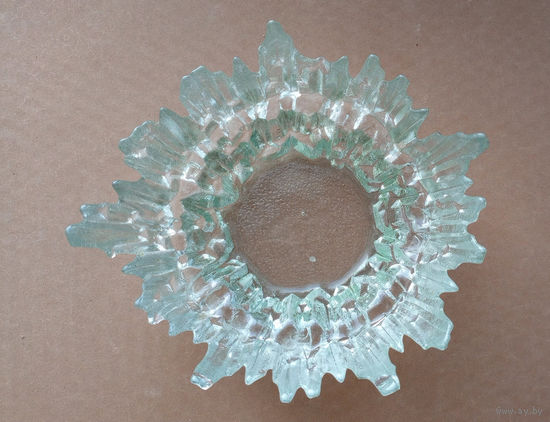 Ваза из серии Revontulet Северное сияние. Tauno Wirkkala Тауно Вирккала. Стеклозавод Humppila (Финляндия). Осколок льда.