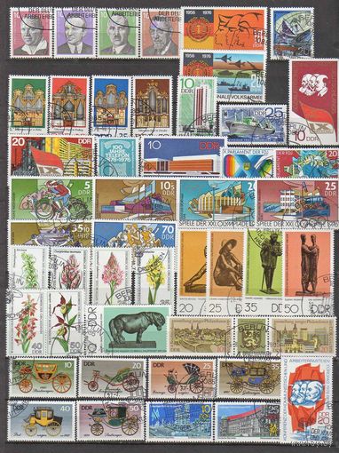 ГДР.ПОЧТИ ПОЛНЫЙ(без блоков !) ГОДОВОЙ  КОМПЛЕКТ ГАШЕНЫХ  МАРОК 1976г!