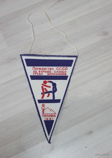 Вымпел, первенство СССР по борьбе, самбо, среди школьников, Горловка 1981 г.