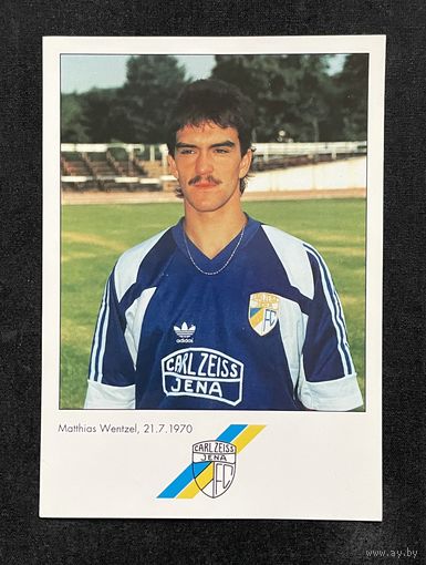 Коллекционная карточка футболист Маттиас Вентцель Carl Zeiss Jena 1991-92 / с 1 РУБЛЯ