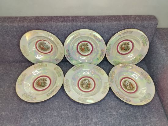 Все лоты с 1 Рубля!!! Комплект глубоких тарелок на 6 персон!!! Германия. Henneberg  Porzellan!!