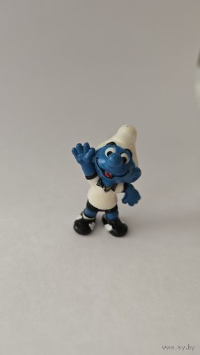 Фигурка Kinder, Смурфиу из серии "Смурфы-футболисты"1988г