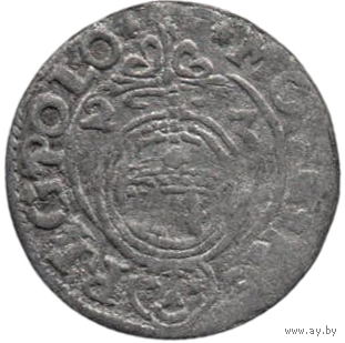 КОРОЛЕВСТВО ПОЛЬША /СВЕТЛЕЙШАЯ РЕЧЬ ПОСПОЛИТАЯ ОБОИХ НАРОДОВ/. 3 ПОЛУГРОША /полторак, паўтарак/ 1623. Герб Сас. Быдгощ