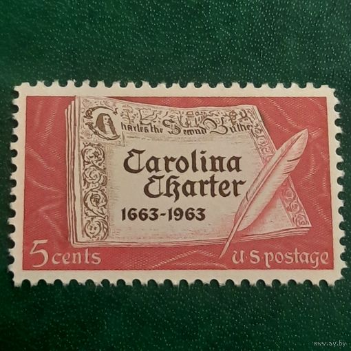 США 1963. 300 летие хартии Каролины. Полная серия