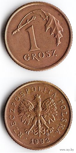 1 грош Польша 1992 года