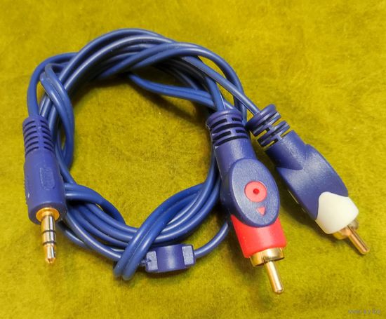 Кабель 2x RCA - jack 3.5mm (1,5м.)