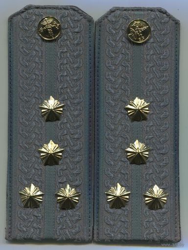 Погоны серые (таможня, 1 полоска, тип 3, 133x50 мм)
