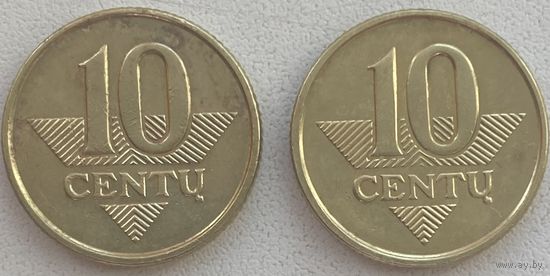 Литва 10 центов 2009 г. Цена за 1 шт.