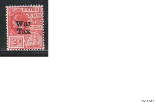 Гайана Британская-1918,(Мих.139)  * , Британские колонии, Стандарт,Надп., Военный налог(одиночка)(1)
