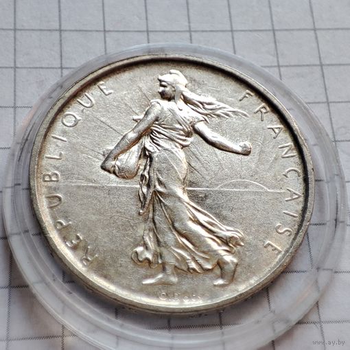 Франция 5 франков 1963 г.Серебро 835пр.