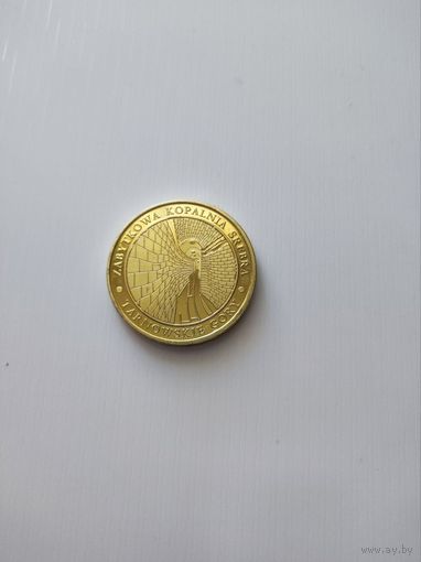 Памятный жетон монета Польша Серебрянная шахта Тарновские горы