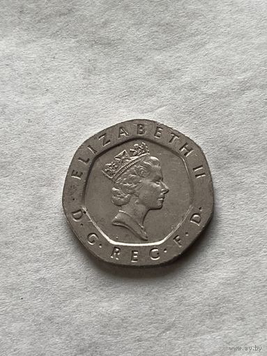 Великобритания 20 пенсов 1993