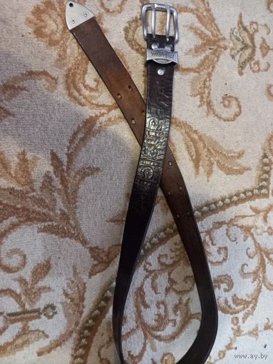 Ремень кожаный WRANGLER 118 см.
