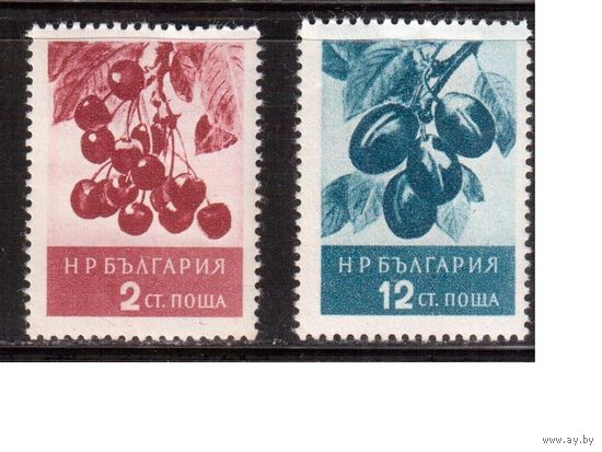Болгария-1956,(Мих.990-991)  **  ,  Флора, Фрукты