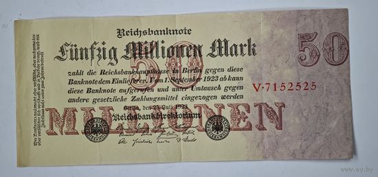 1923 год 50 000 000 марок Германия