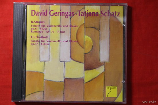 David Geringas, Tatjana Schatz - Richard STRAUSS & Erwin SCHULHOFF Cello Sonata Romanze (1993, CD)