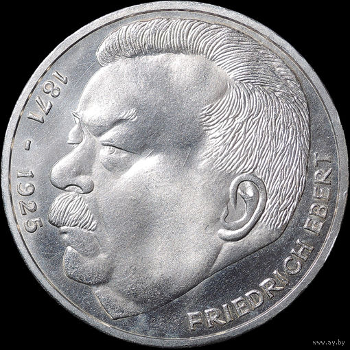 5 марок 1975 J, Эберт, UNC, Отличная! С 1 Рубля! Смотрите другие лоты!