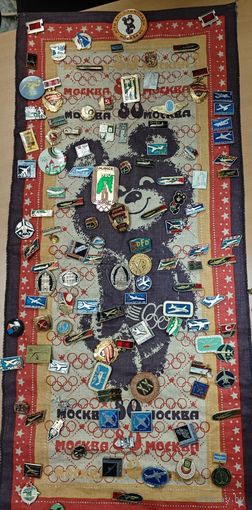 Вымпел Олимпиада 80. СССР. Со значками Около 120 шт.