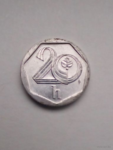 Чехия.20 геллеров 2001 г.
