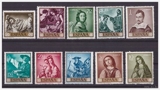 Живопись Испания 1962 (Мих.1304-1313)-- Художник : Франсиско де Сурбаран,–MNH** (И)