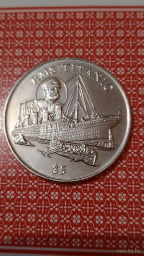 Либерия 5 долларов 1998 Титаник