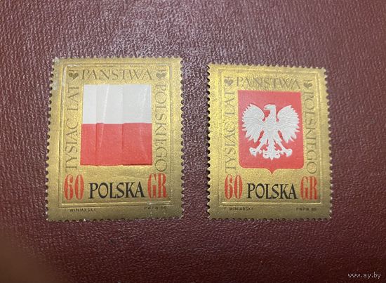 Марки (ПОЛЬША) 1955 г. (негашеные)