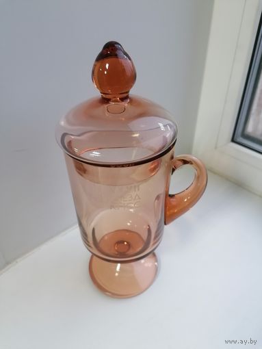 Кружка или заварочный бокал, стекло, Неман? XXII съезд КПСС