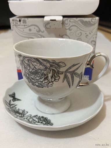 Чайная пара 300 см3 "Бутон" (Винтаж) ДФЗ