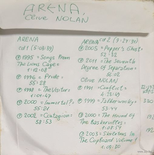 CD MP3 дискография ARENA - 2 CD