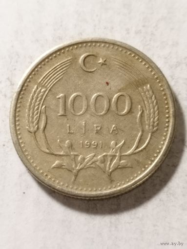 Турция 1000 лир 1991