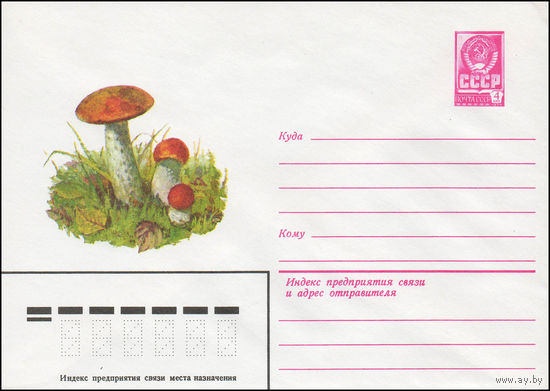 Художественный маркированный конверт СССР N 13416 (03.04.1979) Подосиновик