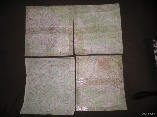 Карты Минск,Любешов,Кузнецовск,Давид-городо к,Жидковичи,Слуцк и др.39х34 см.70-е г.