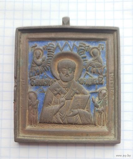 Иконна Св. Николая Чудотворца. Эмаль.