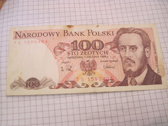 100 злотых 1988 г. с рубля!