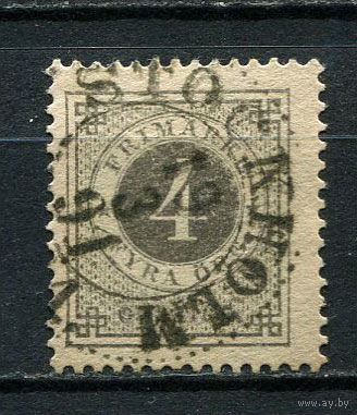 Швеция - 1886/1891 - Цифры 4 О - [Mi.31] - 1 марка. Гашеная.  (Лот 63DL)